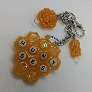 Handmade resin charm keychain